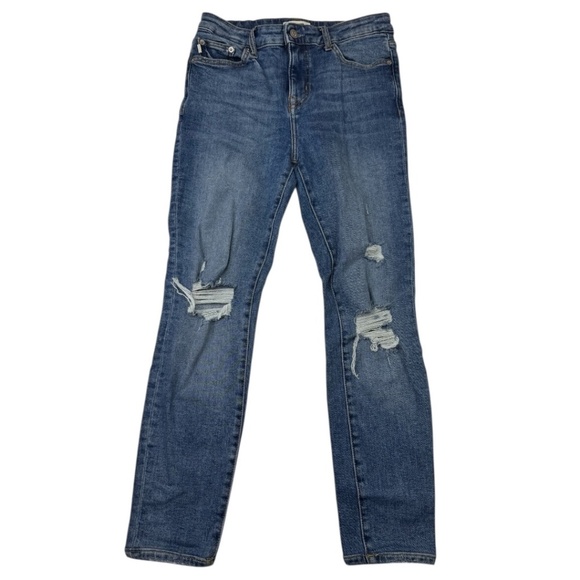Lovers And Friends Ricky Low Rise Distressed Skinny Jeans Size 27 - Picture 2 of 16